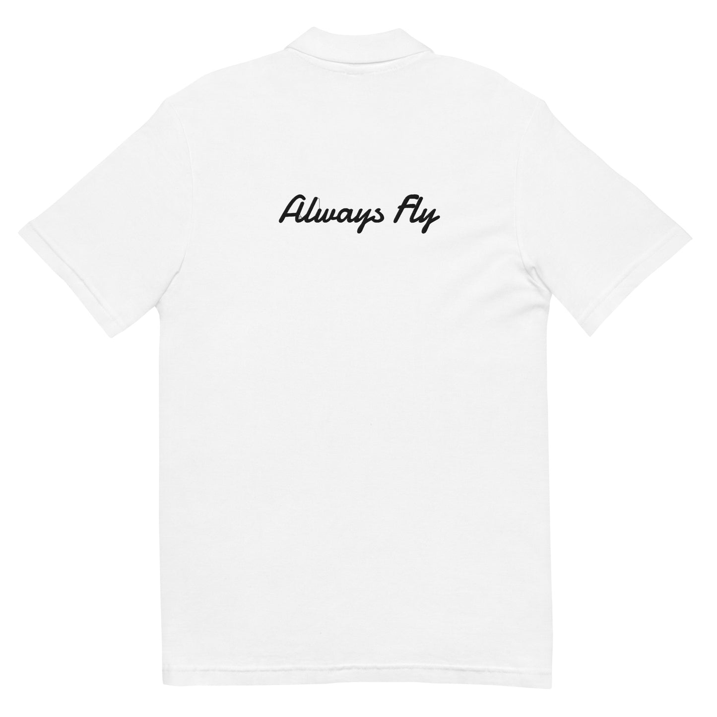 Unisex Always Fly Script Polo