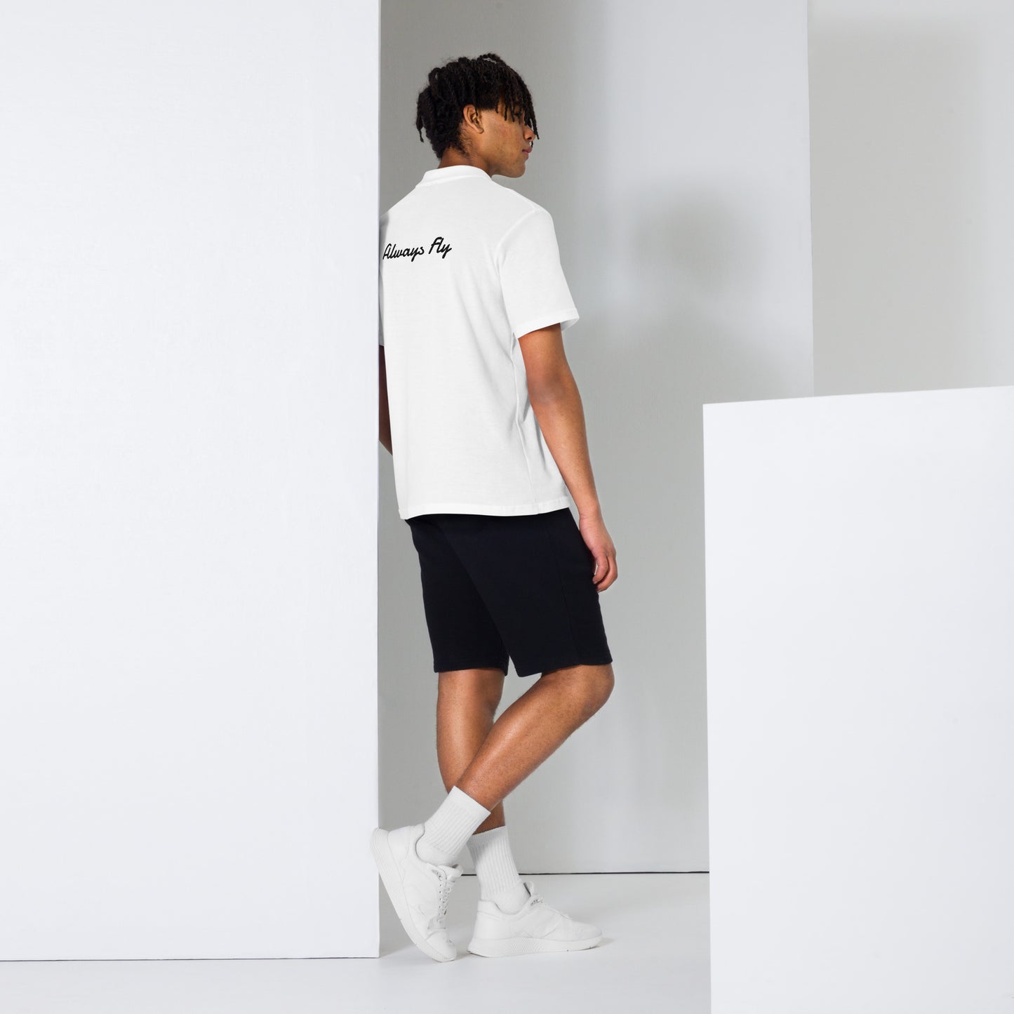 Unisex Always Fly Script Polo